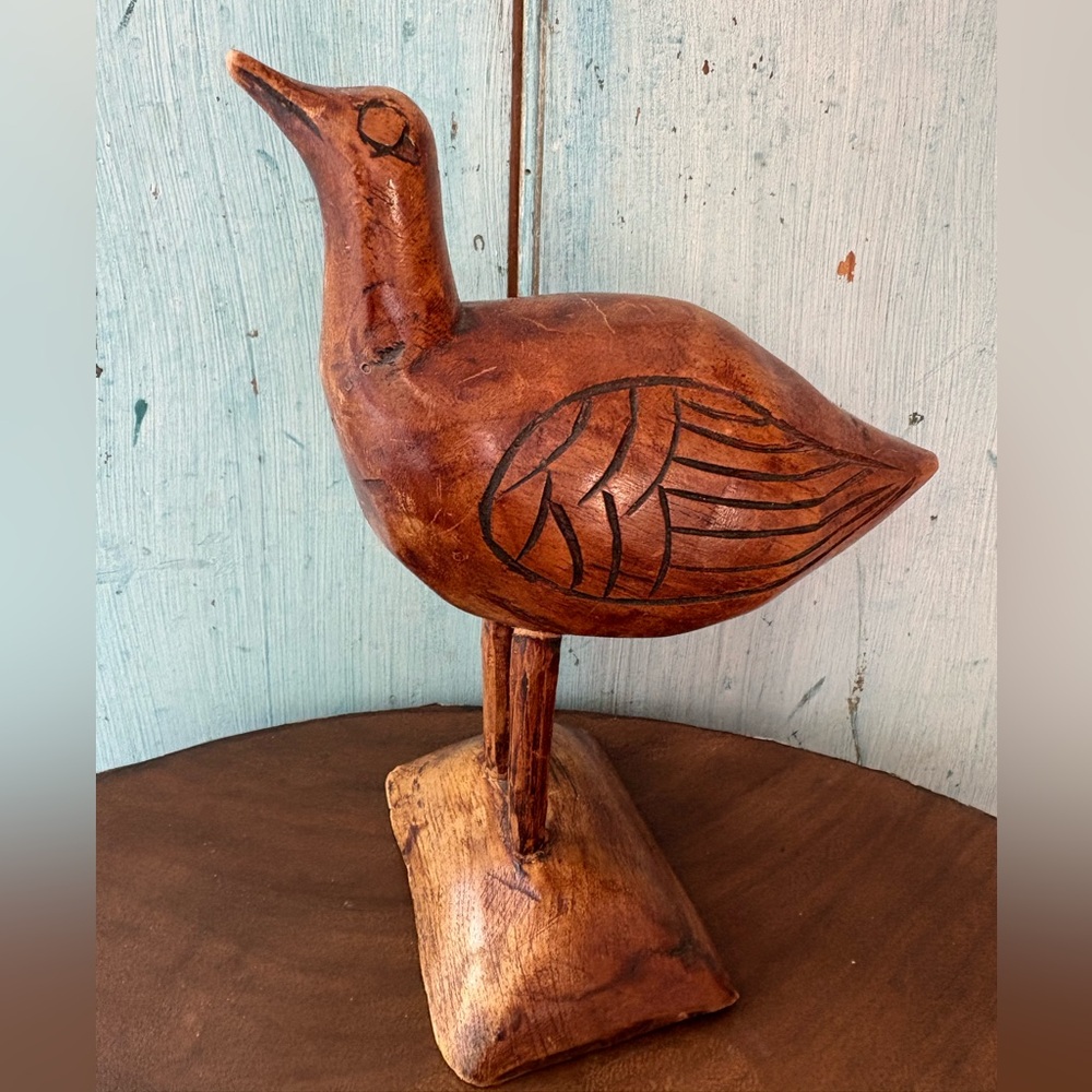 From Grand Cayman Island, BWI Handcrafted Wooden Bird Sculpture - Picture 10 of 10